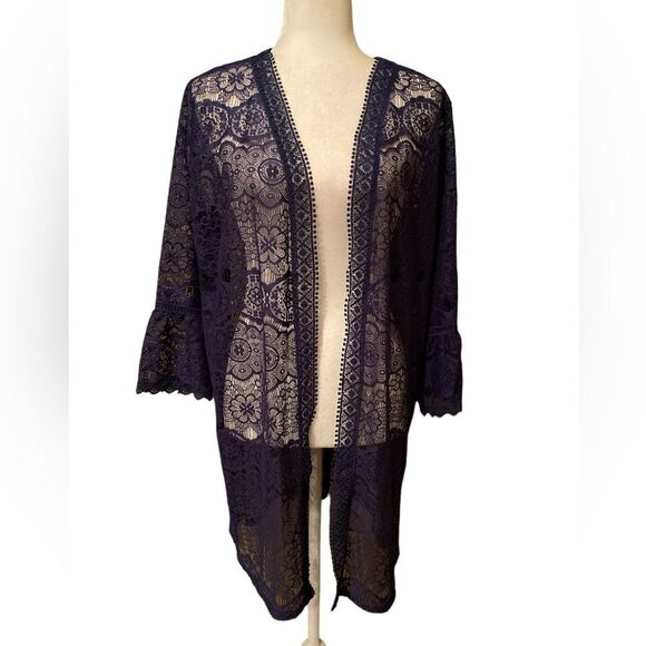 Signature Studio Navy Kimono - Picture 1 of 11